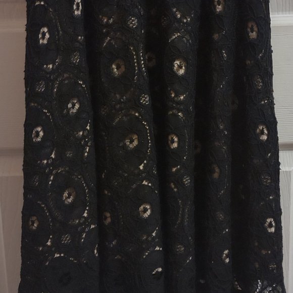 Inc. International Concepts Black Nude Lace Fit Flared Dress - Picture 10 of 12